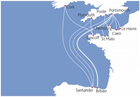 UK to France or Spain ferry routes